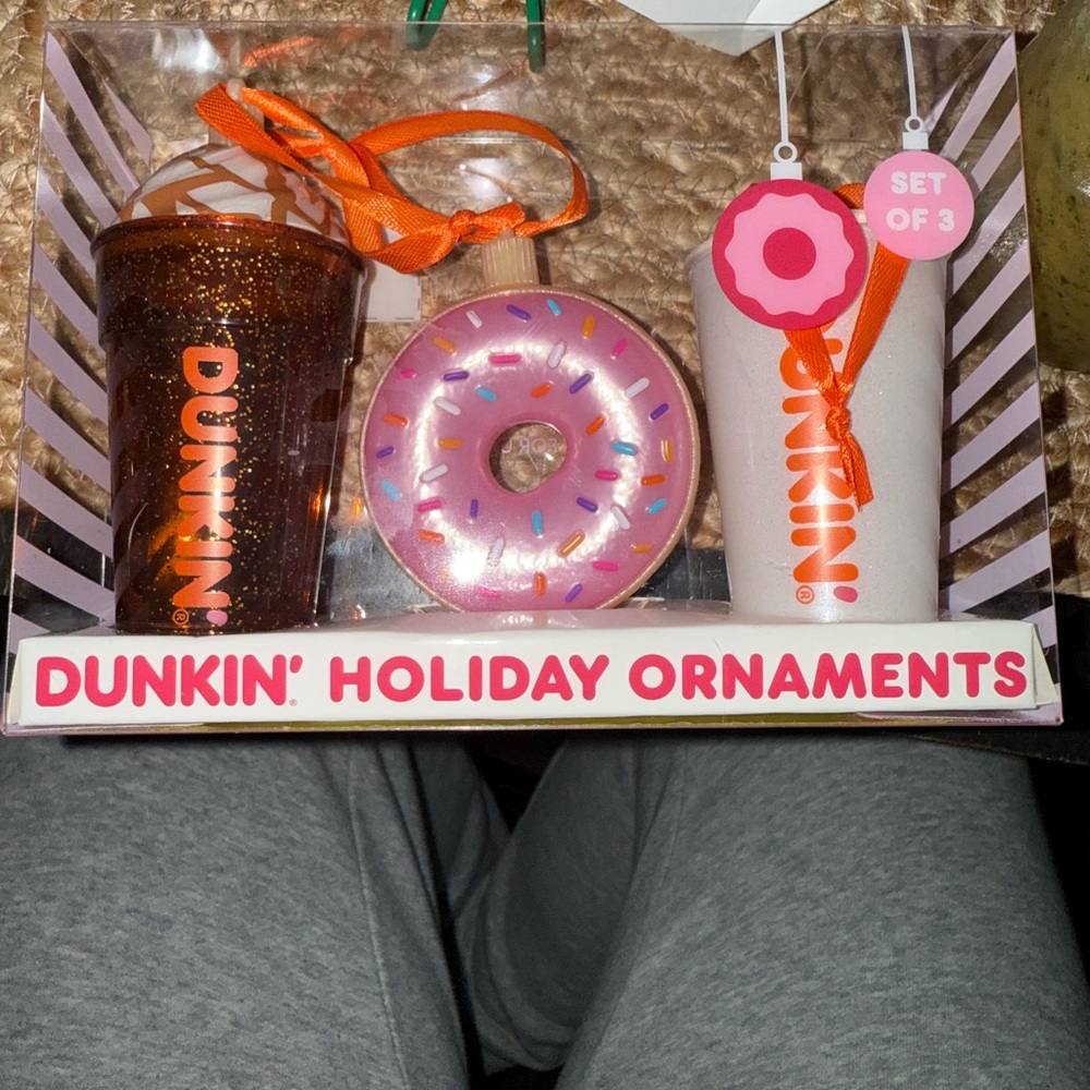 Holiday Ornaments Orange Pink Set